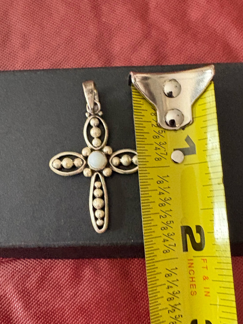 Silpada Credence Sterling Silver and Freshwater Pearl Cross Pendant - Picture 5 of 6